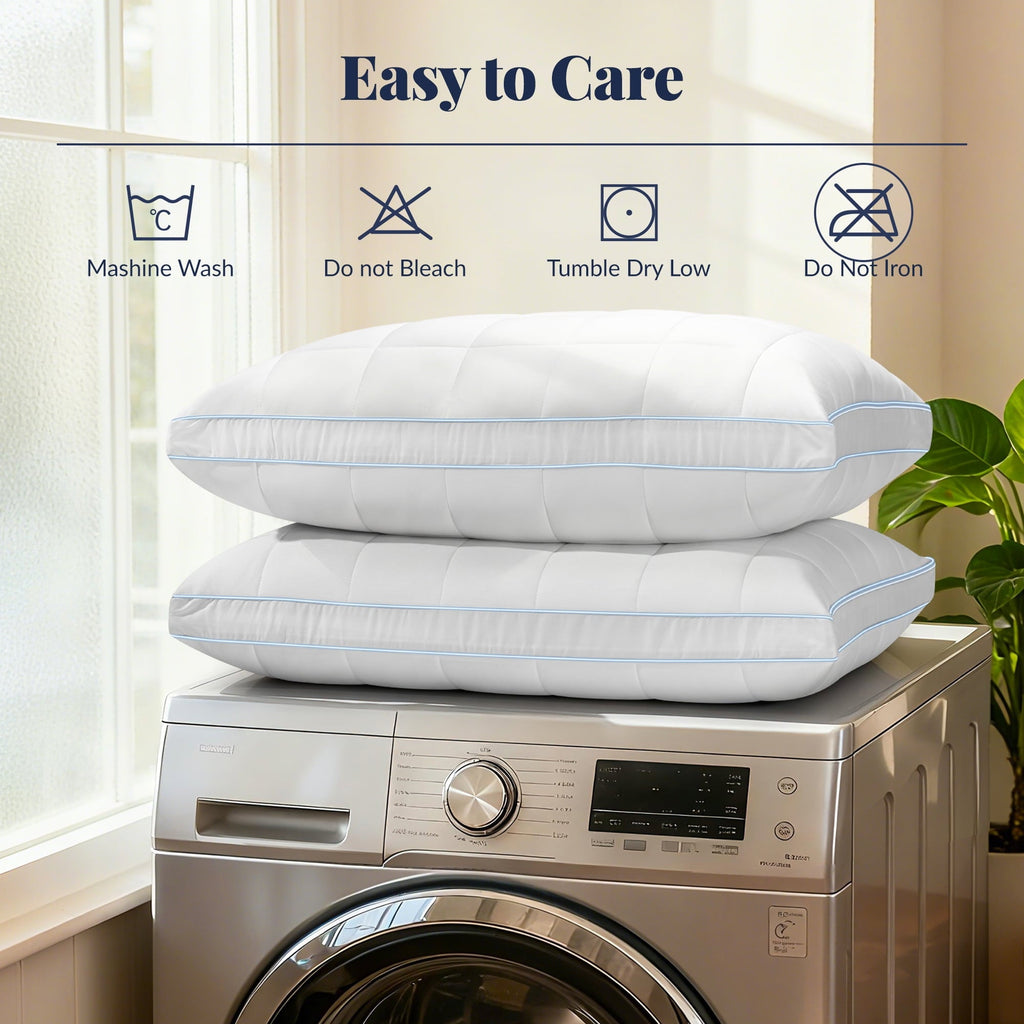 Cooling Adjustable Pillow, Luxury Queen Size Bed Pillows Hotel Collection - Soft Firm Pillows for bed