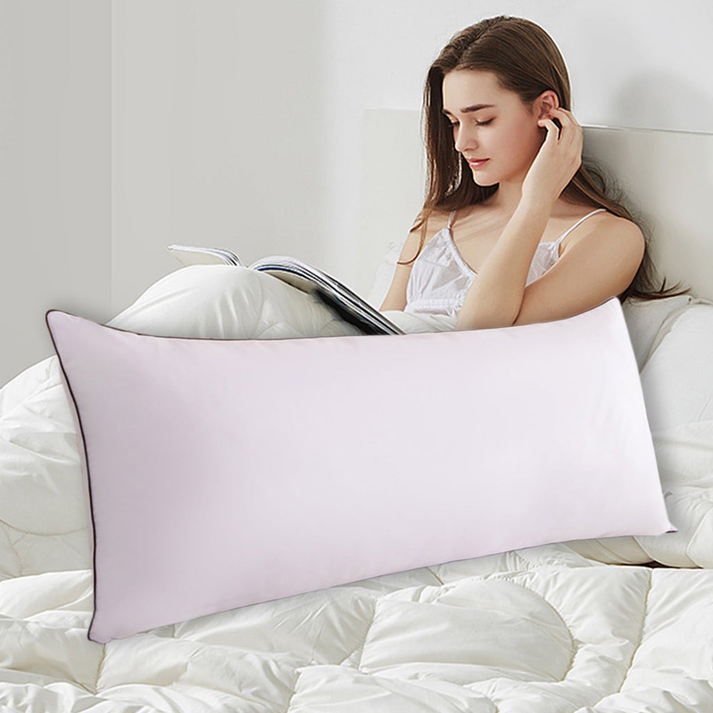 Long Pillows For Bed King Clearance! 100*48cm White Gentle Support Soybean Pillow, Comfortable Breathable Bed Pillows...