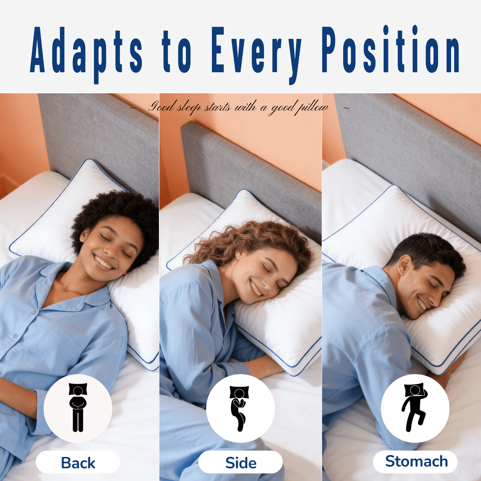 Pillows Queen Size Set of 2 Bed Pillows 2 Pack Down Alternative Hotel Pillows for Side Sleepers and Back Sleepers Gus...