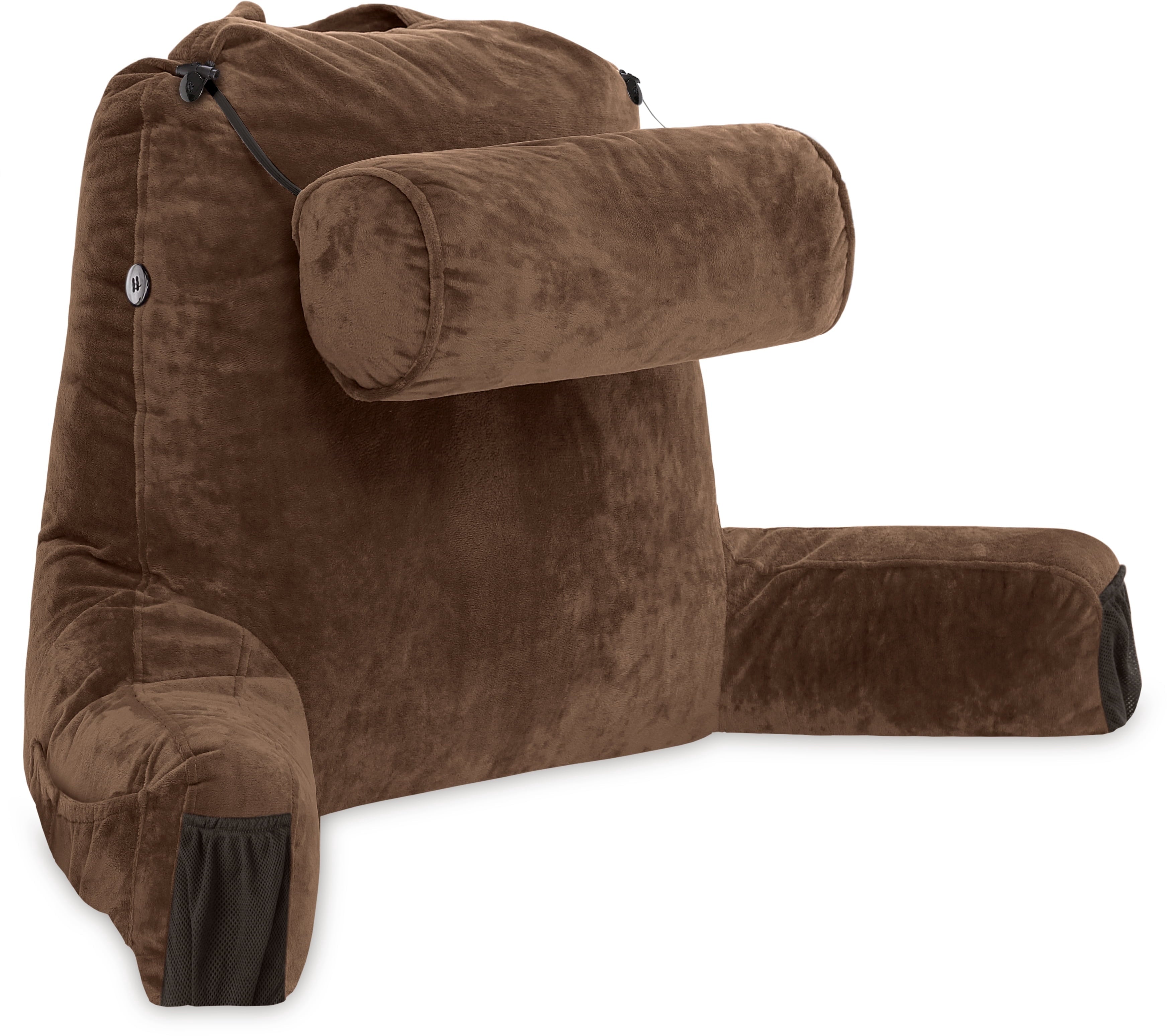 Medium Chocolate Brown, Backrest - Detach Neck Roll, Removable Cover
