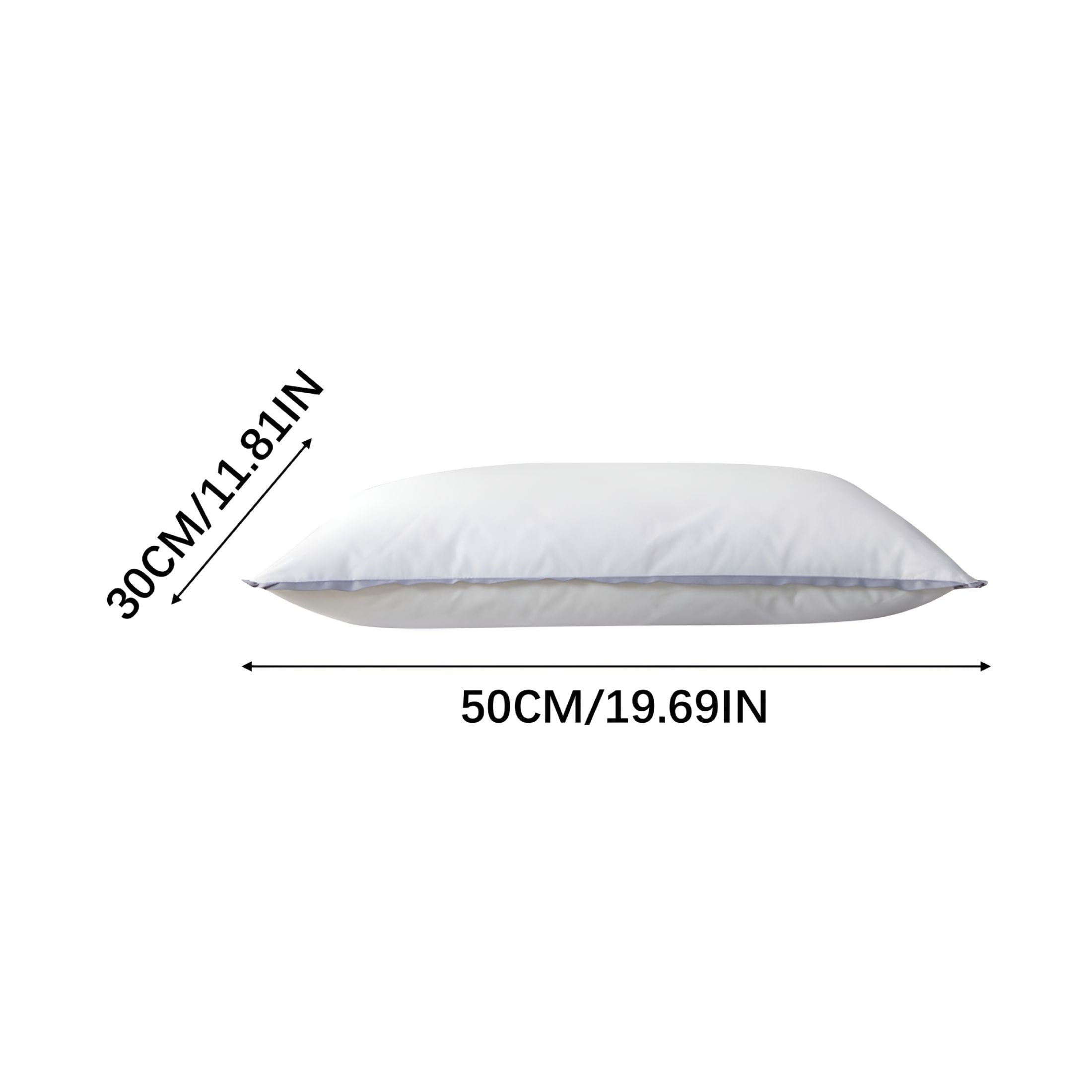 Flat Soft Thin Pillows Queen Size Bed Pillow Hotel Pillows with Down Alternative Fill for Side Back Stomach Sleepers,...