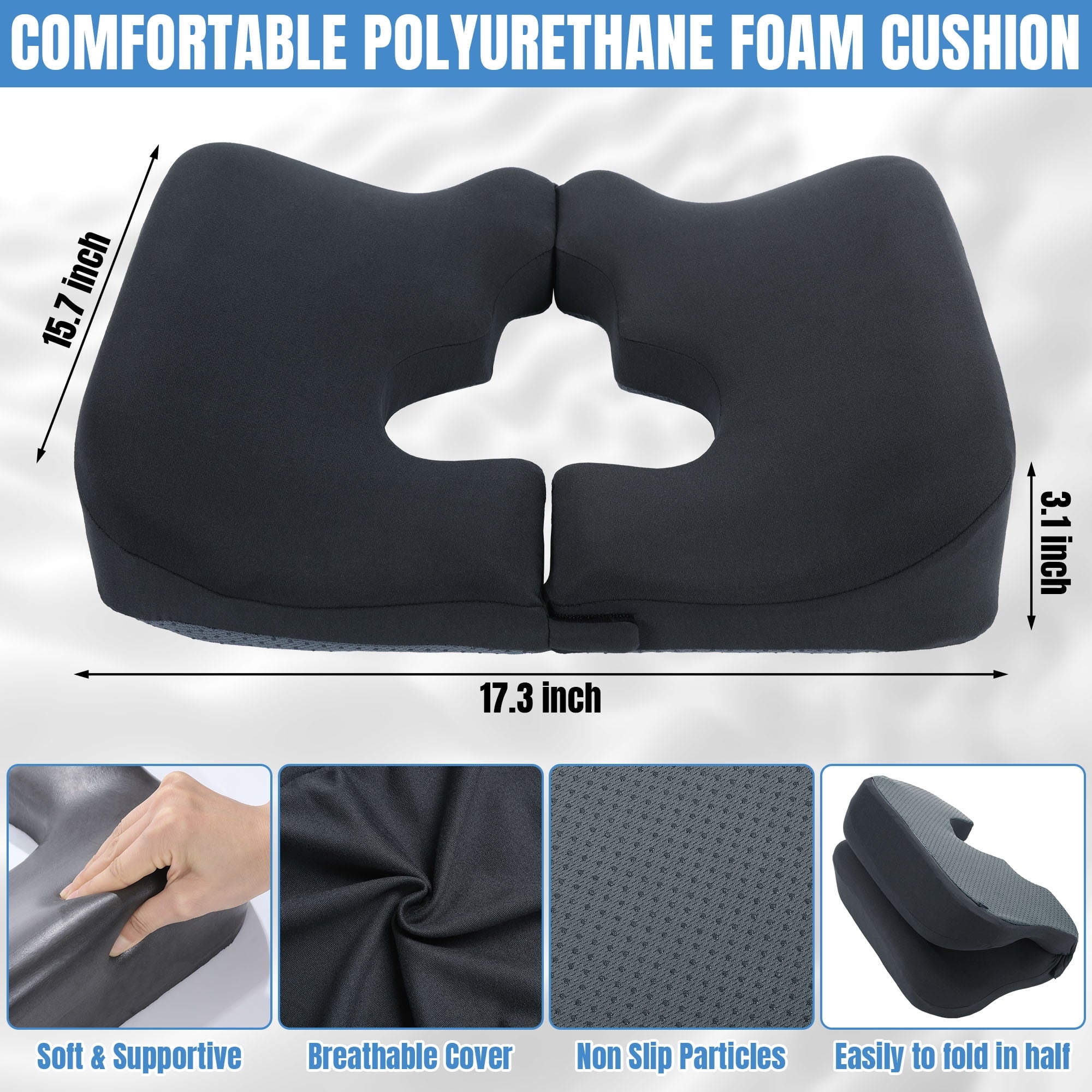 Memory Foam Bed Sore Cushions for Butt, Bedsore Pressure Relief Pillow for Sleeping and Sitting,Cushion for Bed Sores...
