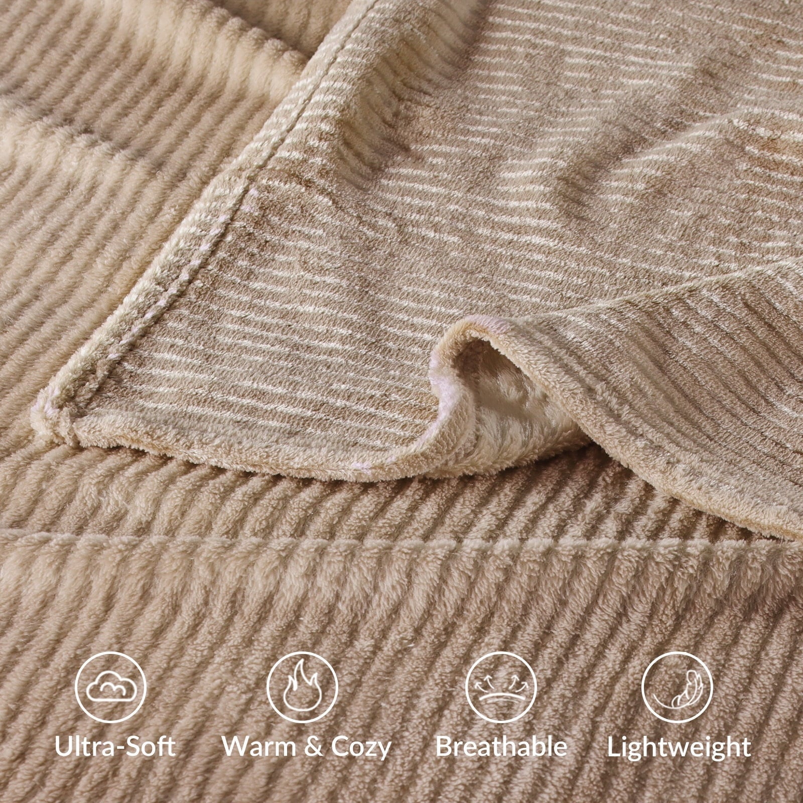 Soft Throw Blanket, 50"x60", Camel