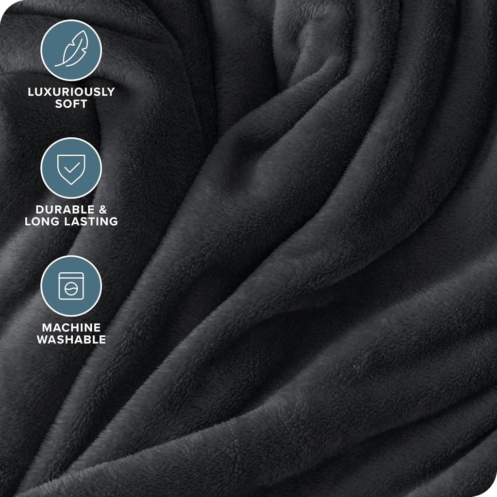 Throw Size Blanket, Luxury Plush Cozy Fuzzy Fleece Blanket, Super Soft Warm Big Lightweight Throw Blanket All Seasons...