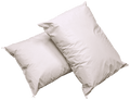 2 Pack MediCheck White Vinyl Covered Bed Pillows 20 in x 26 in - Wipeable Easy Clean - Soft Low Profile Non-Fluffy Su...