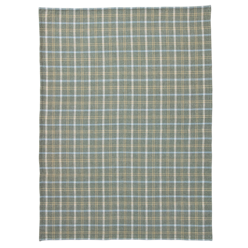 Woven Chenille Plaid Throw Blanket, Green River , 50x72 Inches