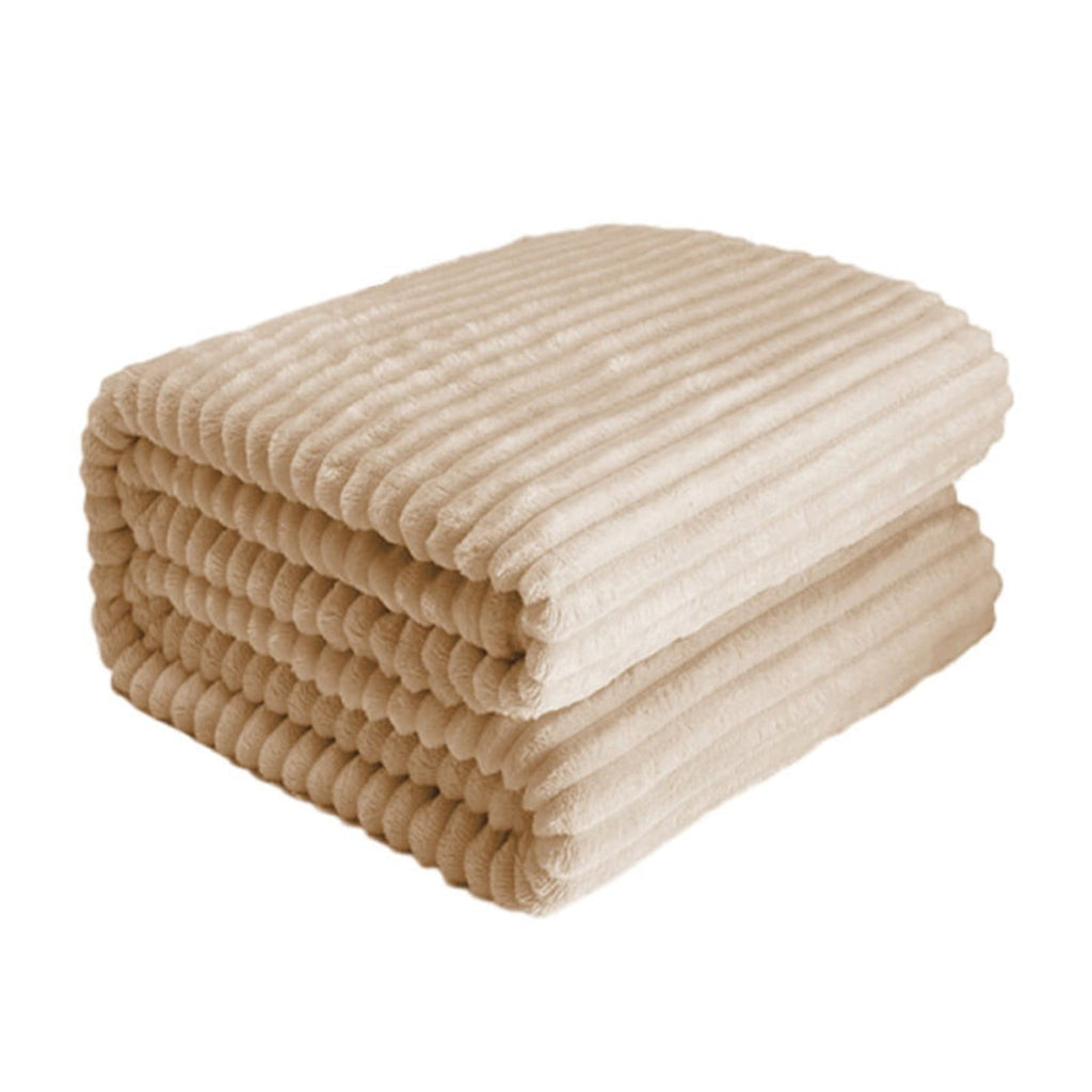 Extra Large Throw Blanket for Couch Home Office Hotel 100% Cotton Super Soft Blanket for Adult 47"x70" Khaki
