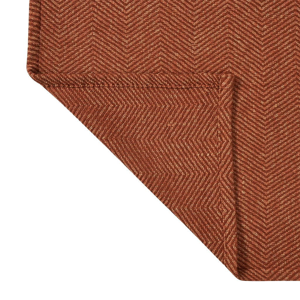 Beautiful Rust Woven Herringbone Throw , 50" x 60"