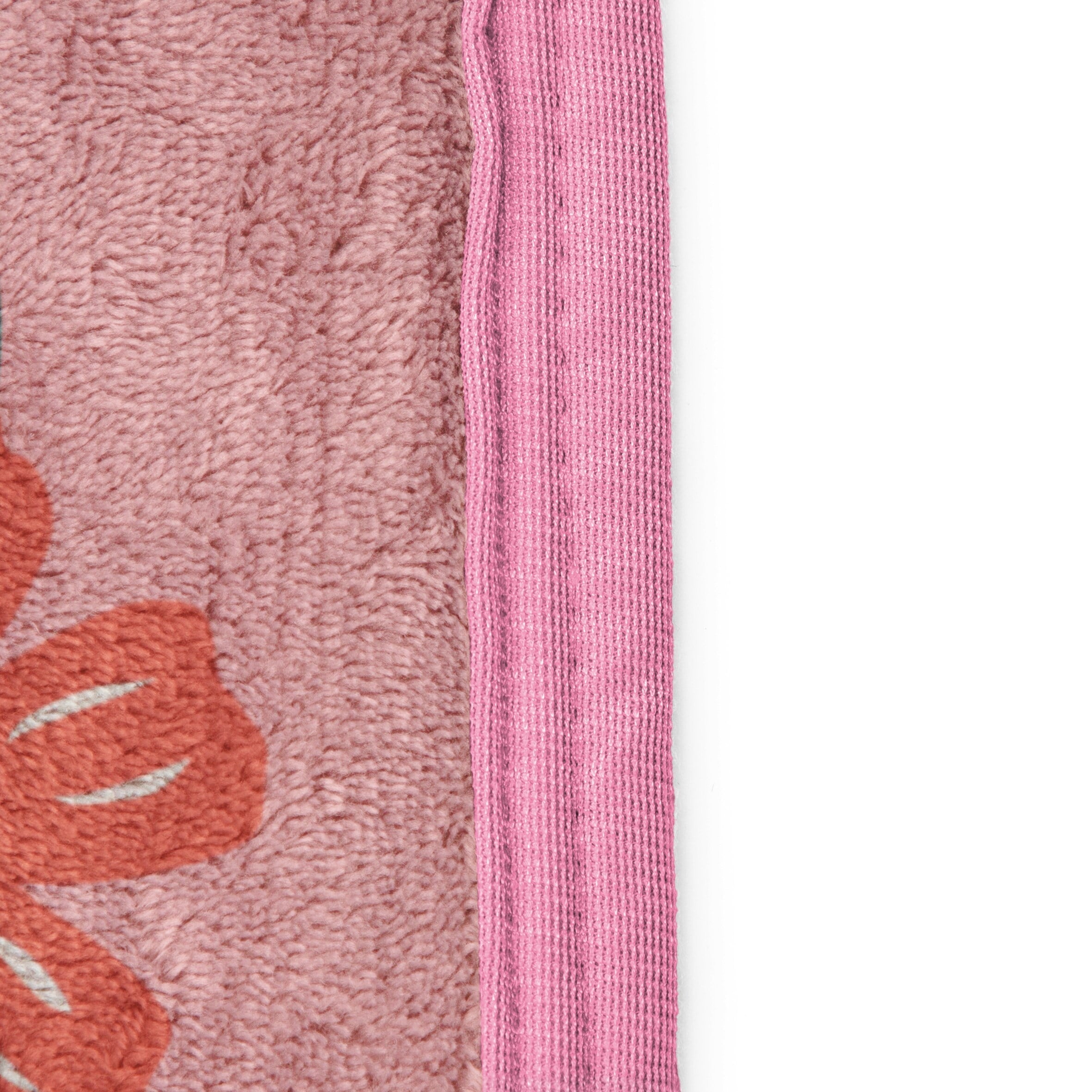 Floral Grace 46 x 60 Coral Fleece Kids Throw Blanket - Soft Bedding Accessories