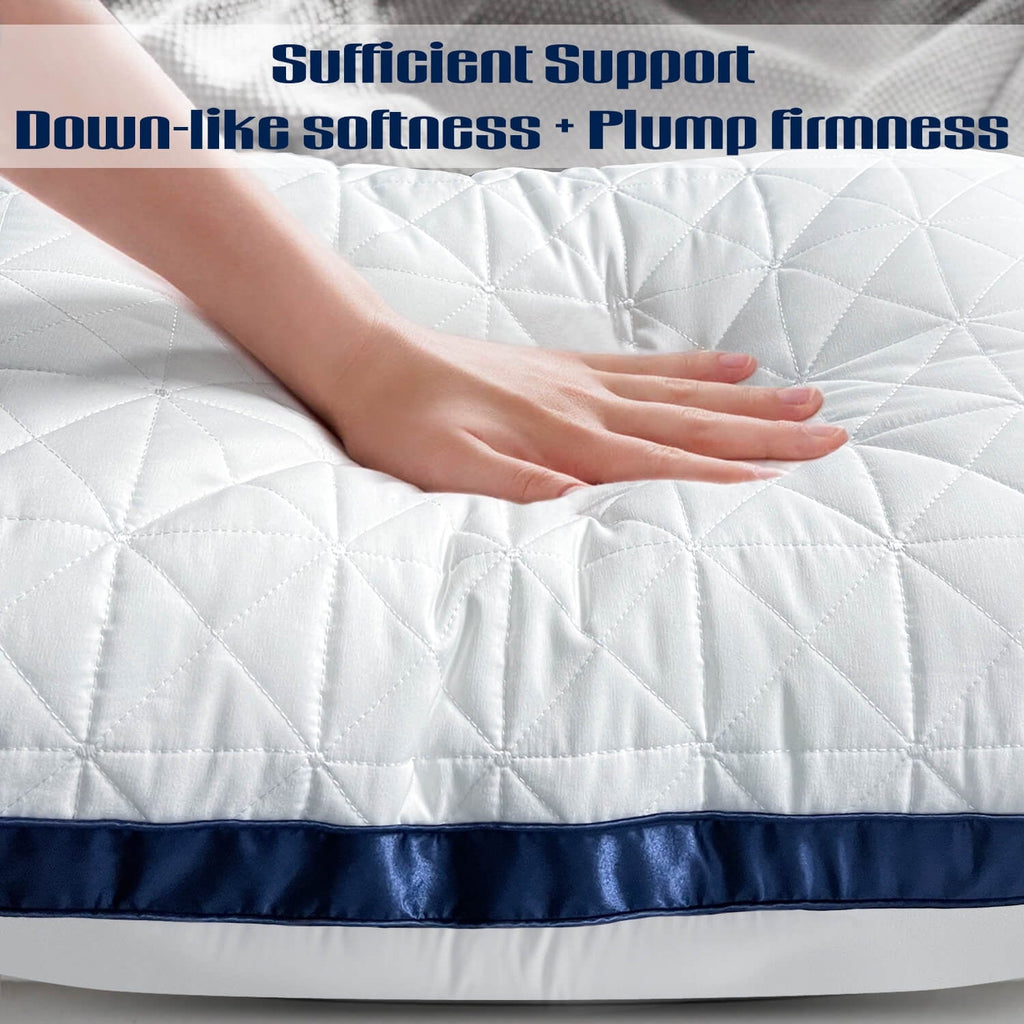 King Size Pillows Set of 2 - Cooling Hotel Luxury Bed Pillows for Sleeping 2 Pack, Supportive Breathable Down Alterna...