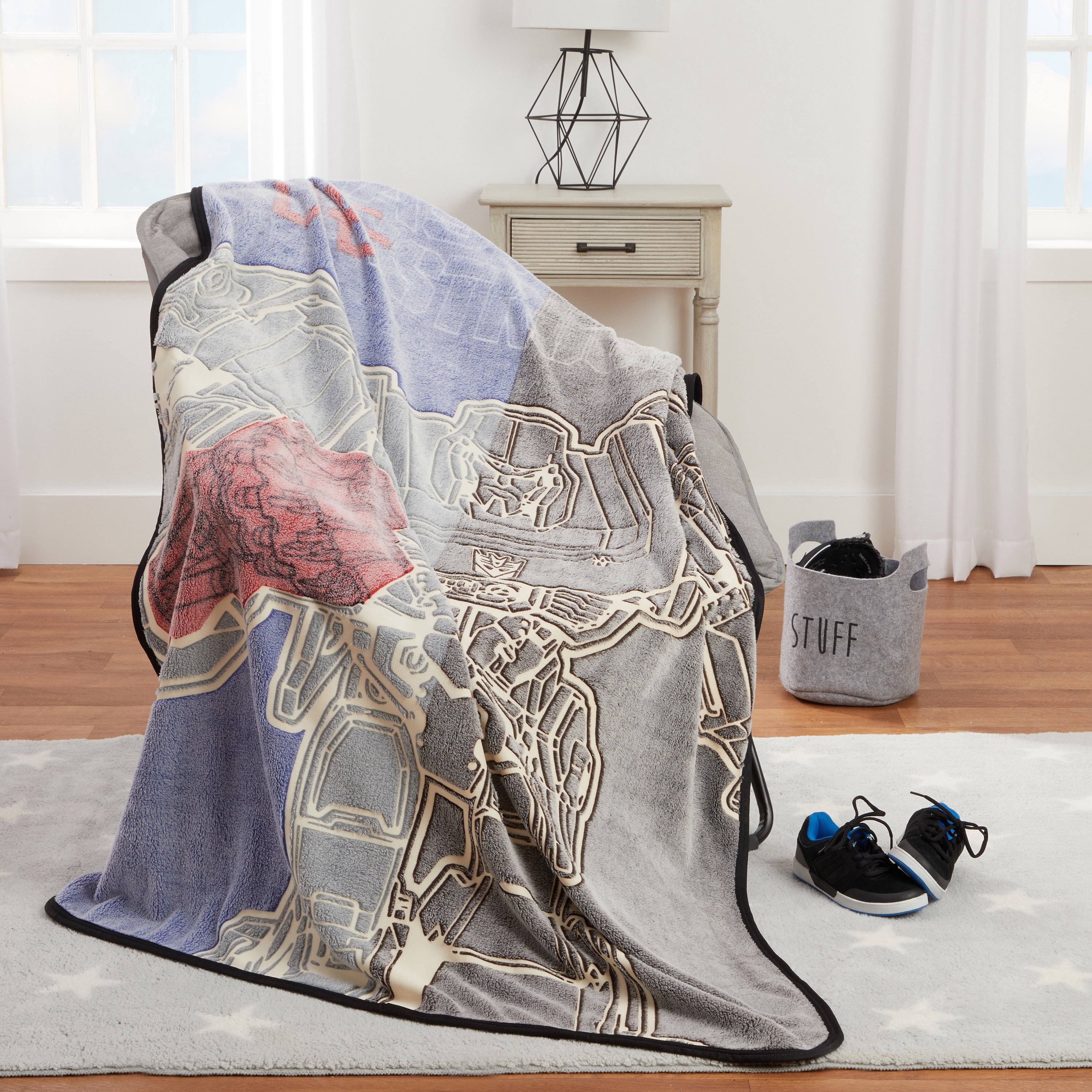 Kids Fleece Throw Blanket, 46x60, Glows-In-The-Dark