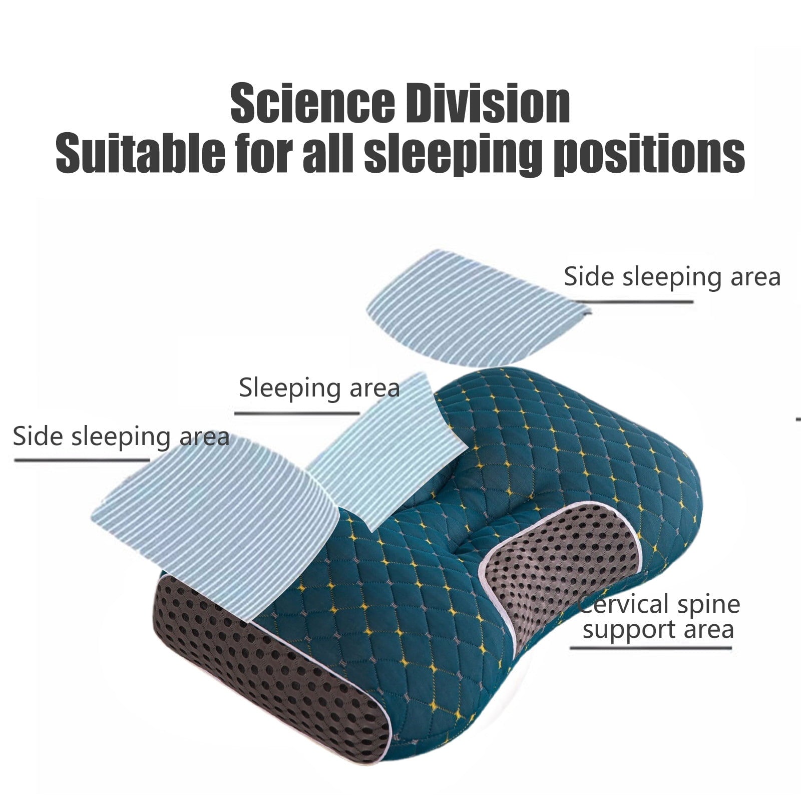 2-Pack Orthopedic Cervical Pillows For Deep Sleep Support - Non-Collapsing Memory Foam Pillow With Neck Pain Relief, ...
