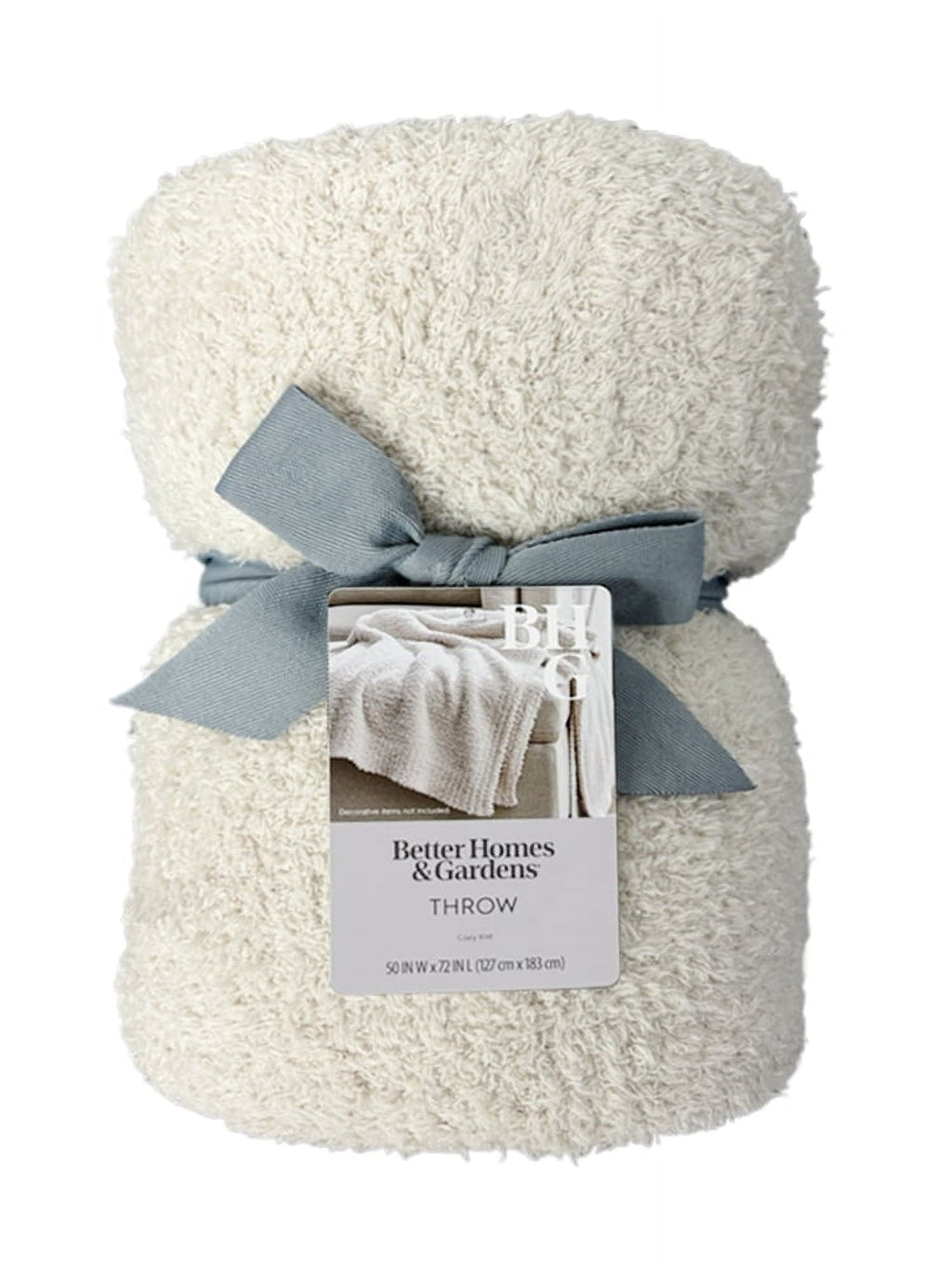 Beige Cozy Knit Throw, 50" x 72"
