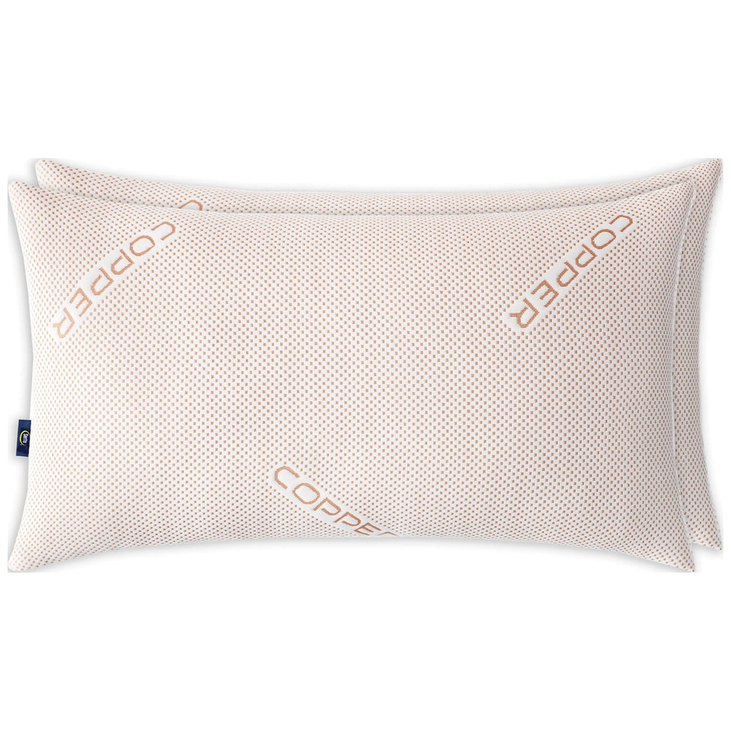 Copperloft King Bed Pillow, 2 Pack, Hypoallergenic