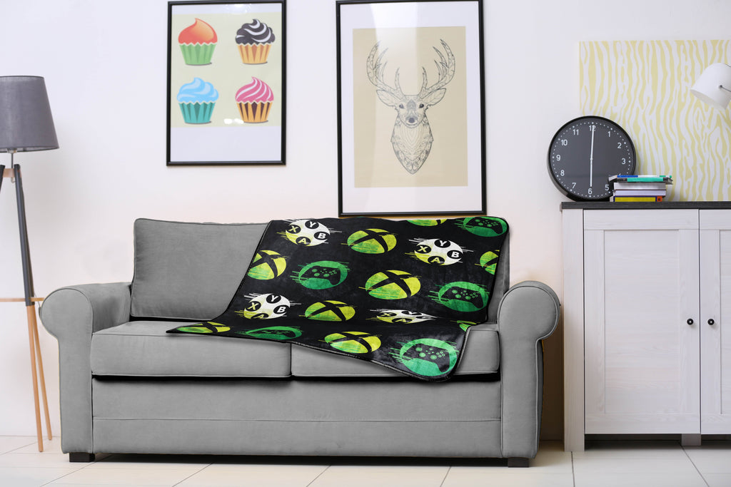 Head Glow In The Dark Kids Throw Blanket, 46 x 60, Microfiber, Black