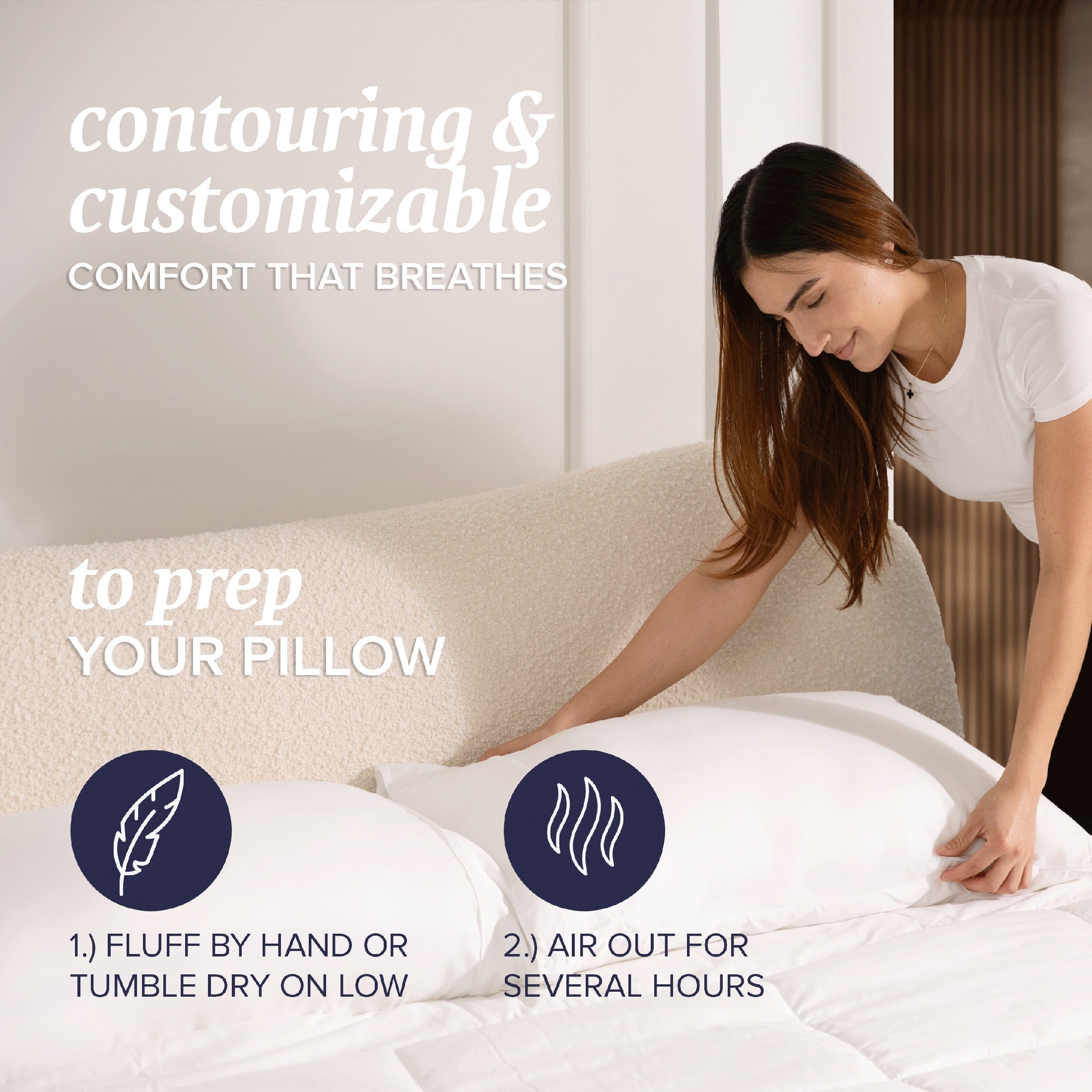 Customizable Memory Foam Queen Pillow 1Pack, Adult