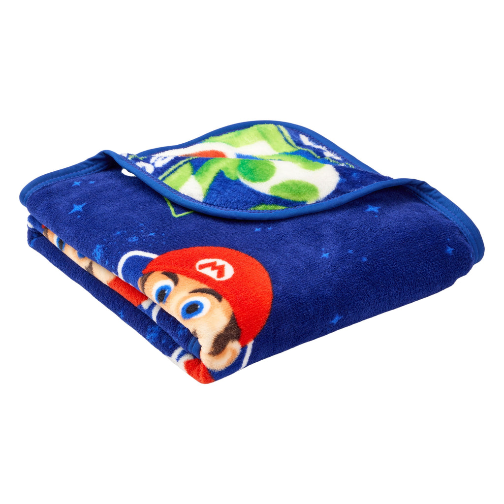 Galaxy Movie Kids Blue Print Fleece Throw Blanket, 46 x 60