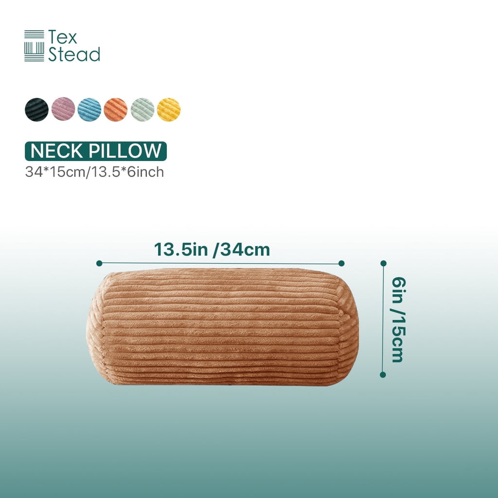 Multifunctional Long Pillow- uitable for yoga,Lumbar and Neck Support Roll Pillow- Orange（6"x14")