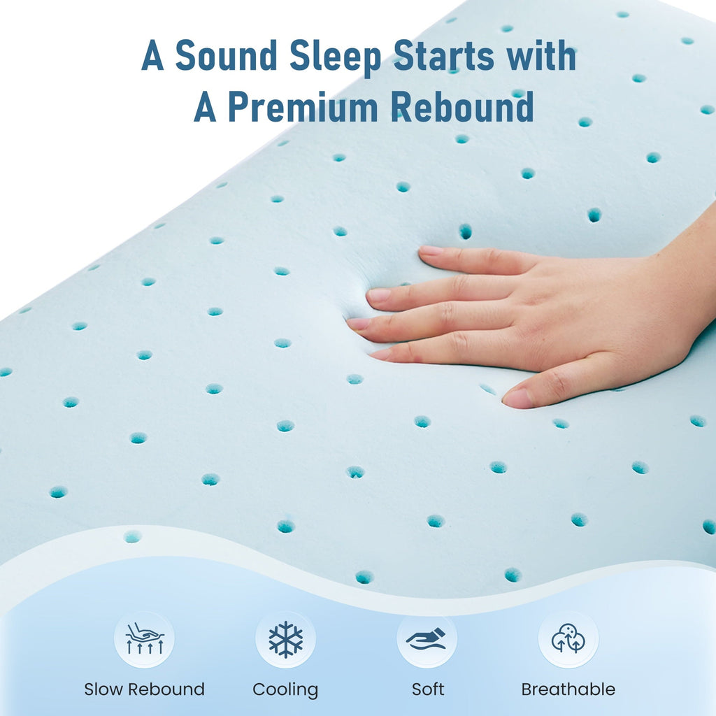 Memory Foam Pillow for Bed, Cooling Pillow with Extra Height Pad, Supportive Bed Pillow for Side, Back & Hot Sleepers...