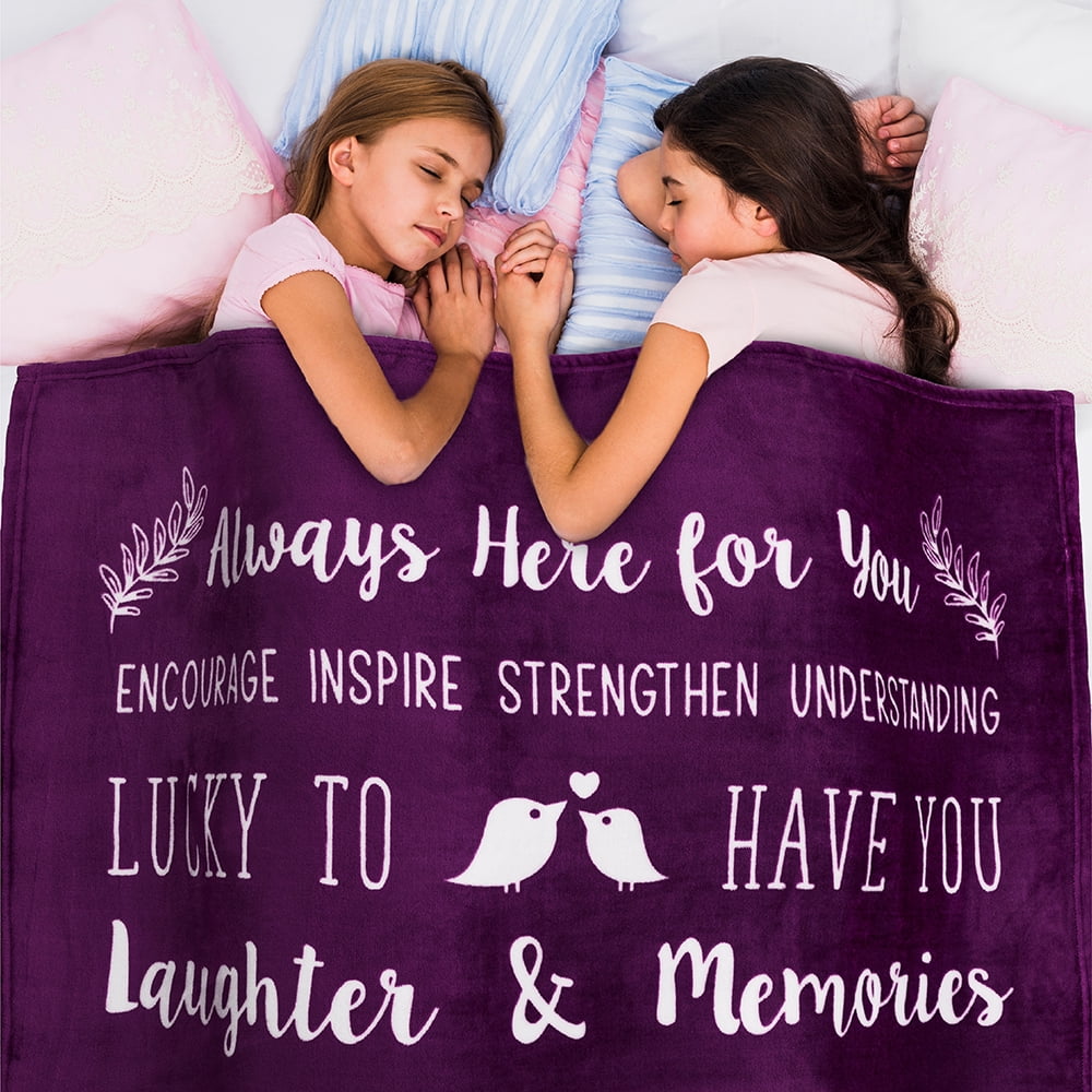 Best Friend Blanket, Friendship Gifts for Women Birthday Soul Sister Long Distance Bestie, Soft Cozy Fleece Throw Bla...