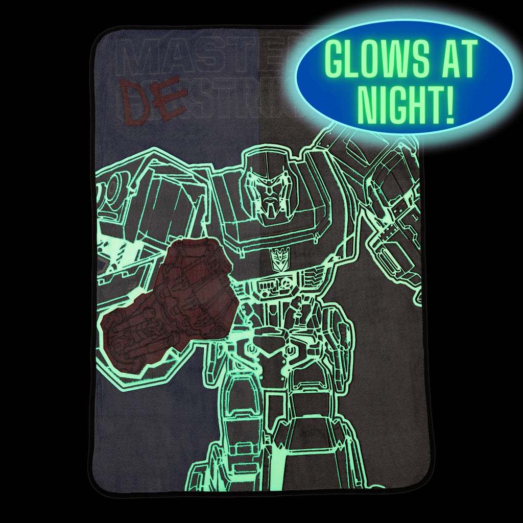 Kids Fleece Throw Blanket, 46x60, Glows-In-The-Dark