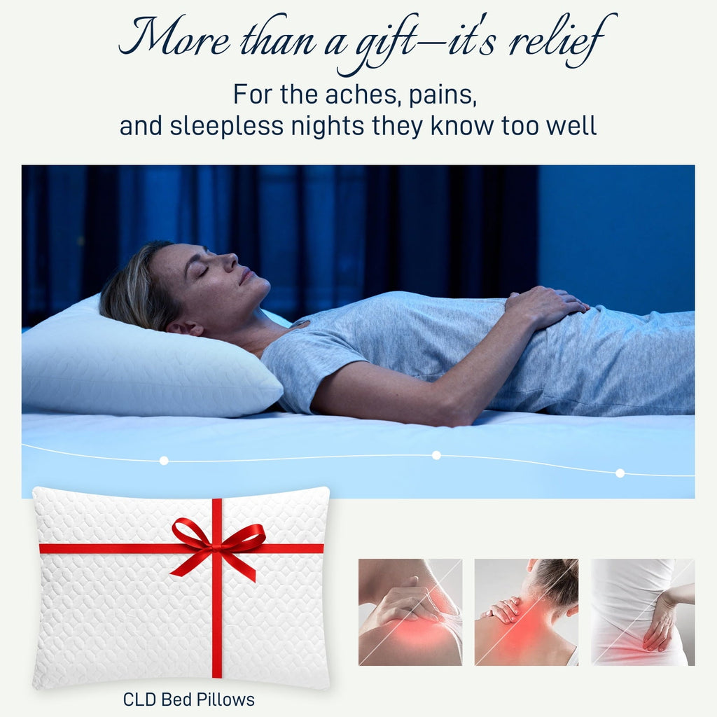 Bed Pillows Cross Cut Memory Foam For Sleeping,Queen Size Bedding Pillow(White), Original Pillow for Sleeping，Adjusta...