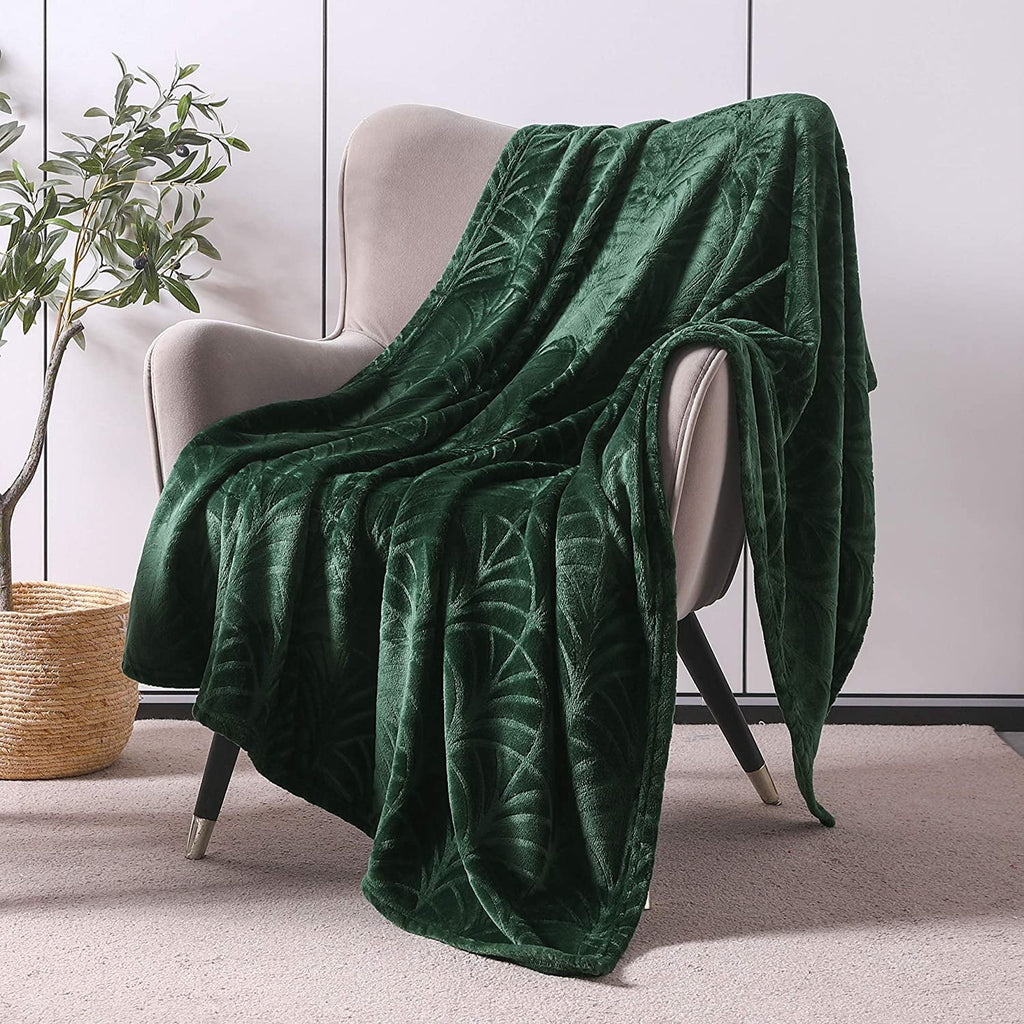 Fleece Throw Blanket for Couch, Soft Fluffy Sofa Bed Blanket with Vintage Pattern for All Season, Warm and Lightweigh...
