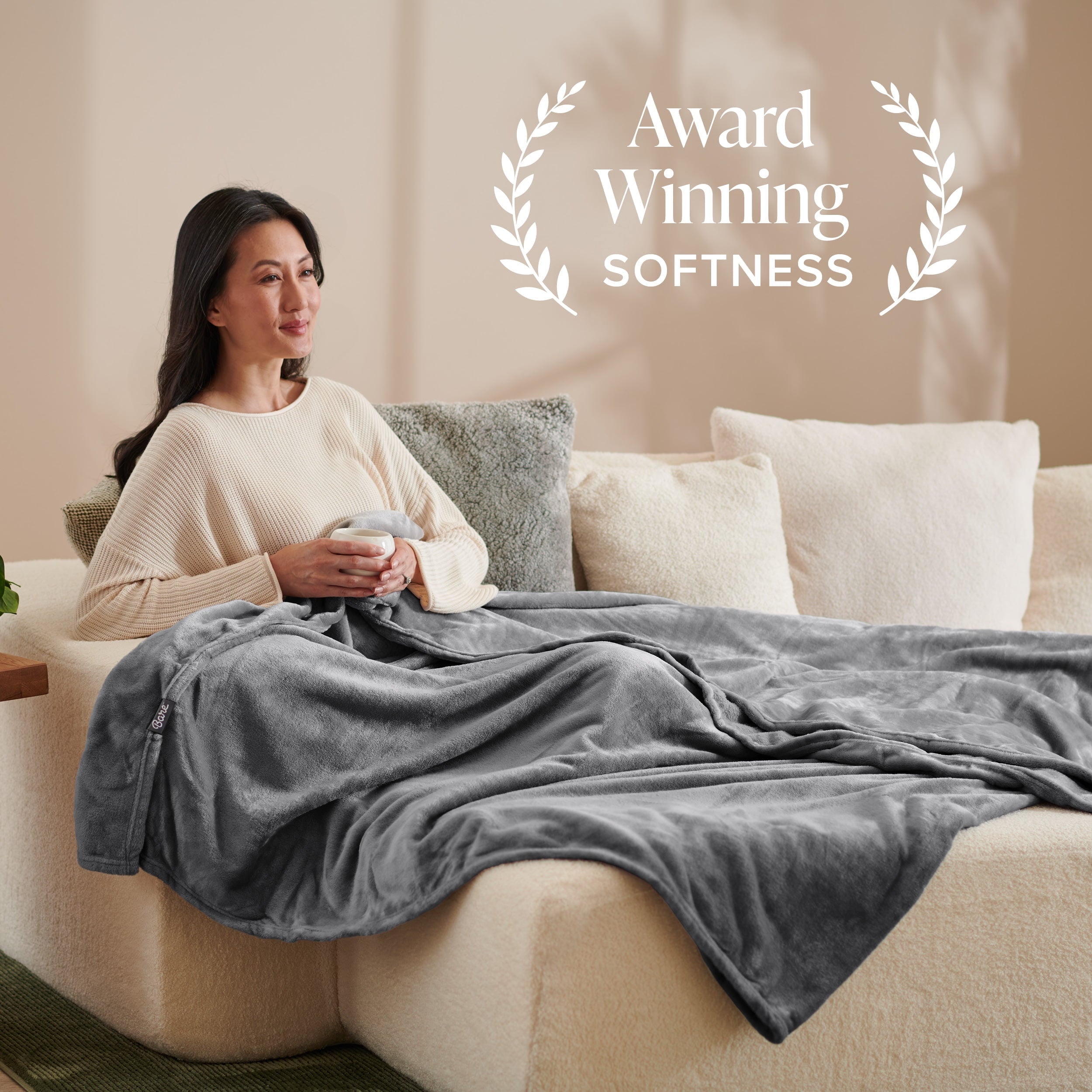 Microplush Fleece Blanket - 300 GSM - Fuzzy Microfleece - Soft & Plush - Full/Queen, Gray