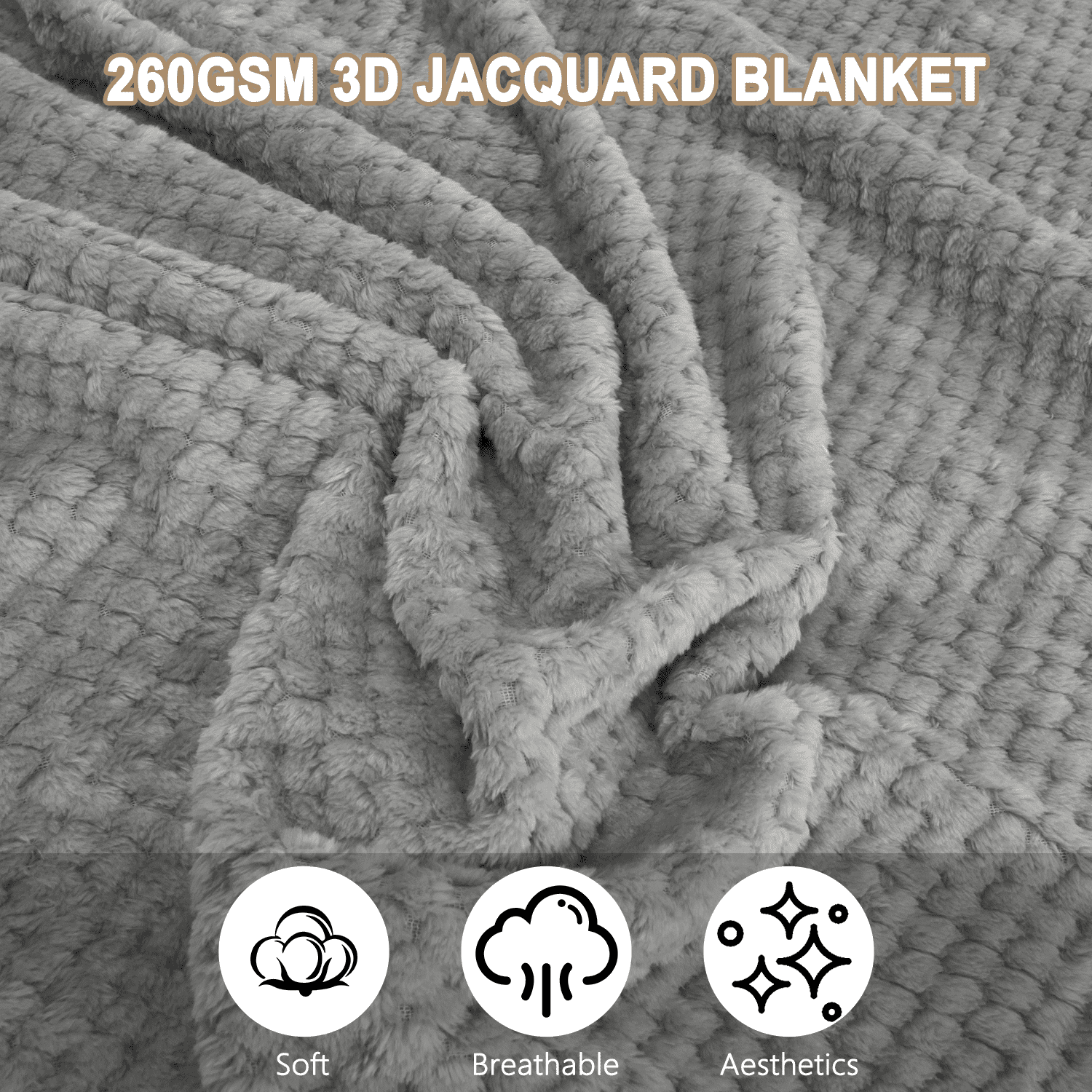 Soft Jacquard for Couch, Waffle Weave Fuzzy s for Home Decor, Lightweight and Warm Bed s for Bed Sofa Office Travel