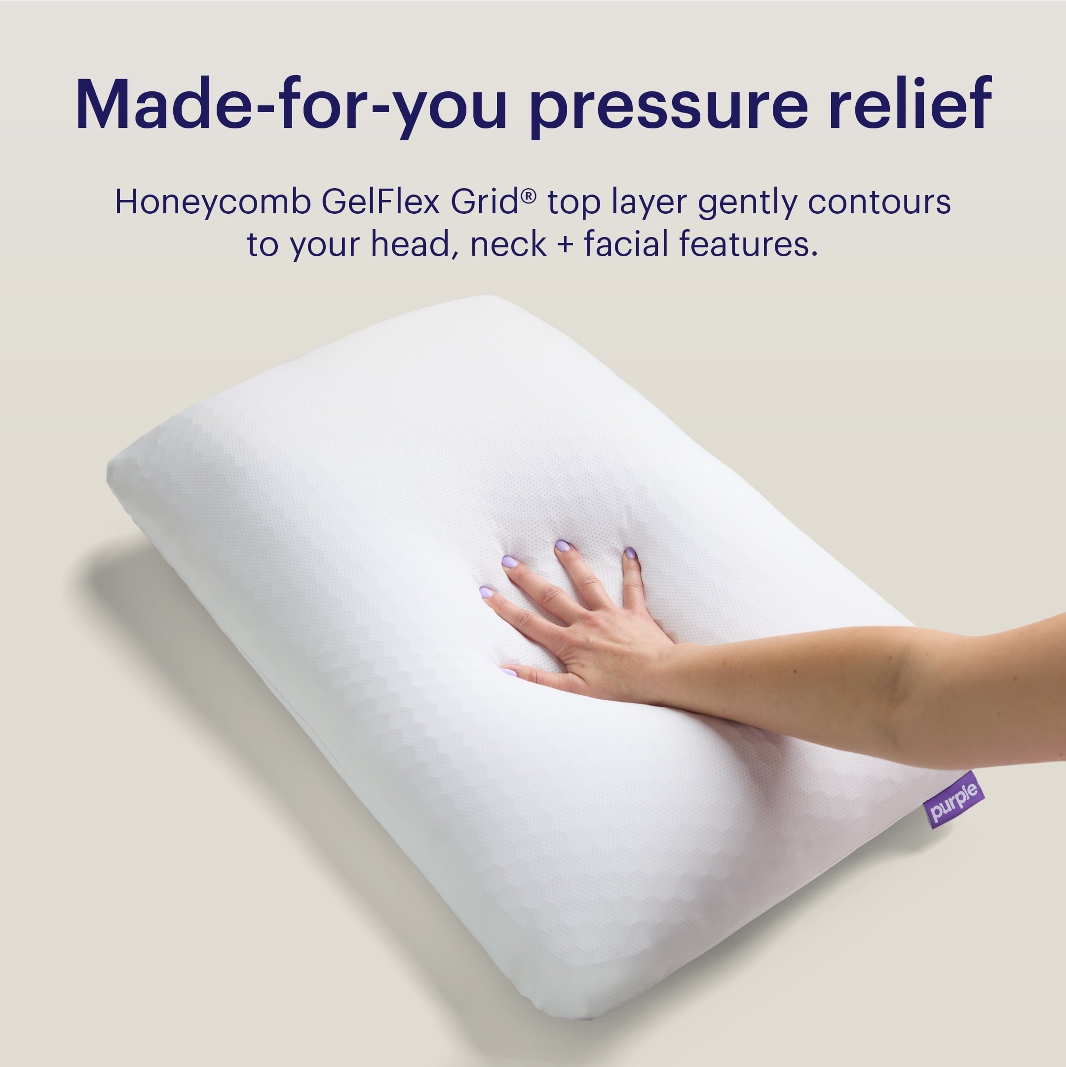GridCloud Pillow, Honeycomb Gelflex Top Layer, Hypoallergenic, Down - Alternative