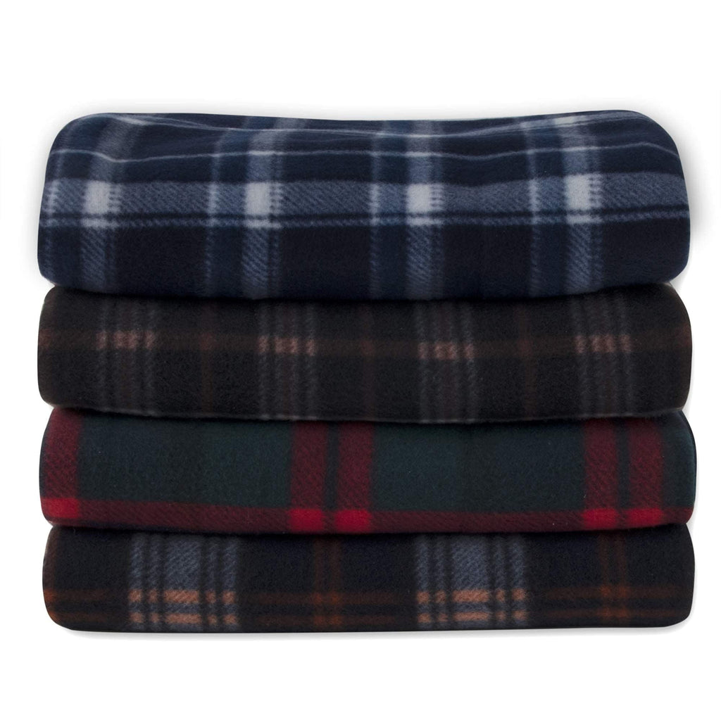 Single Plaid Color 60"L x 50"W Fleece Throw Blanket for Fall, Winter, Spring, Summer, Men, Women, Children & Pets in ...