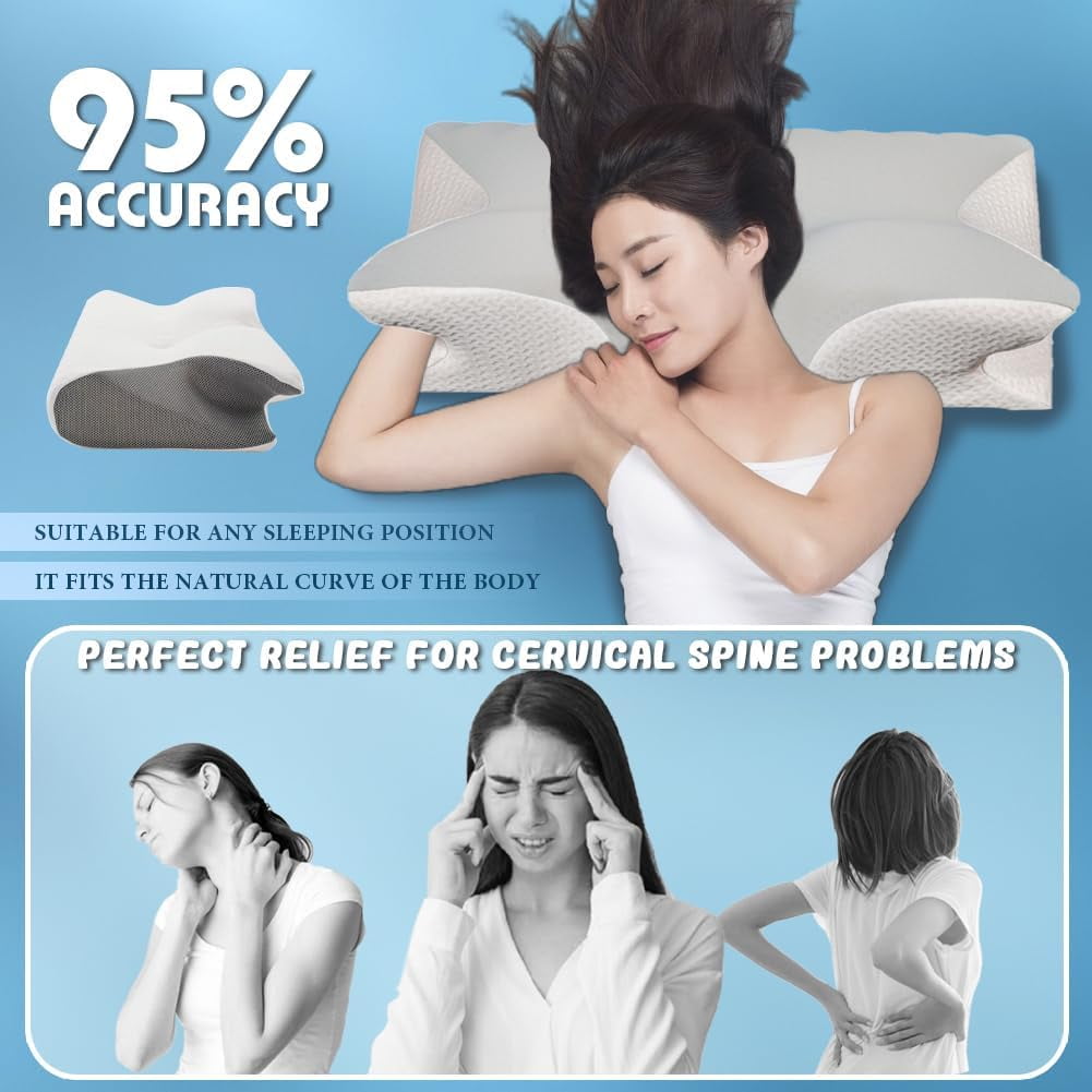 Airway Pro Sleep Apnea Pillow, Airway Pro Cervical Pillow - All-Night Neck Support, Ergonomic Pillows for All Sleepin...