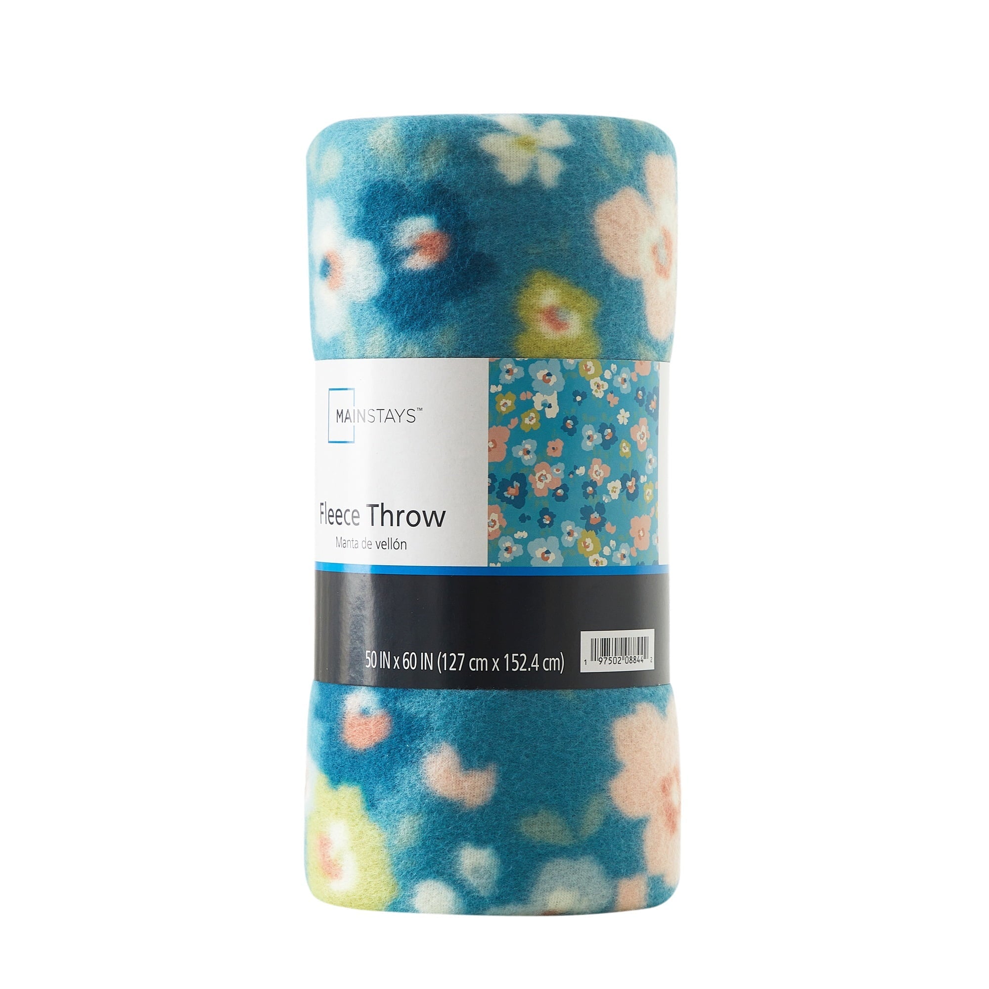 Cozy Fleece Throw Blanket Delightful Floral 50" x 60", All Ages