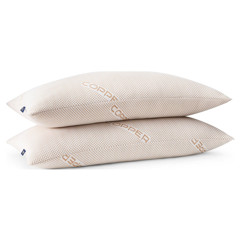 Copperloft King Bed Pillow, 2 Pack, Hypoallergenic