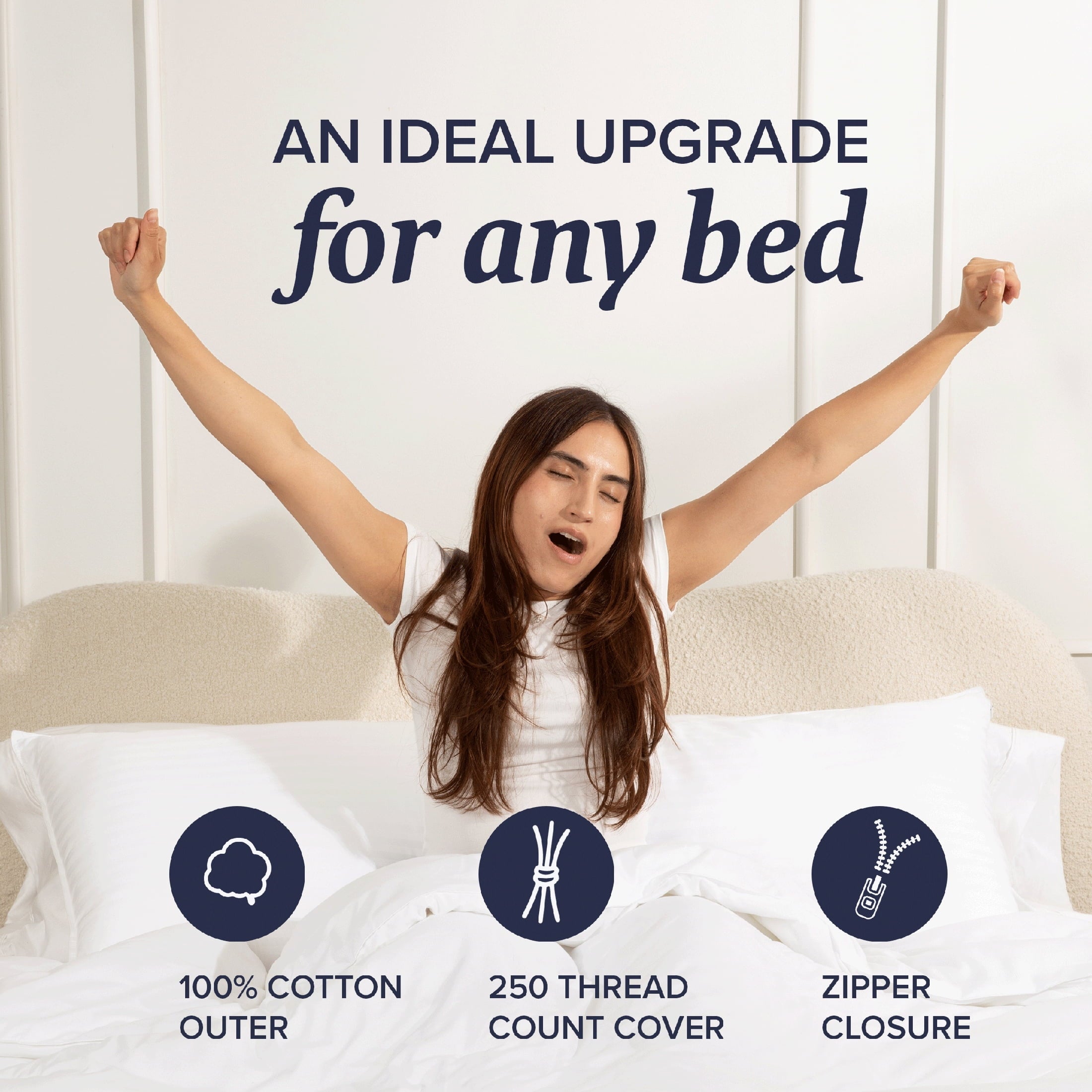 Customizable Memory Foam Queen Pillow 1Pack, Adult