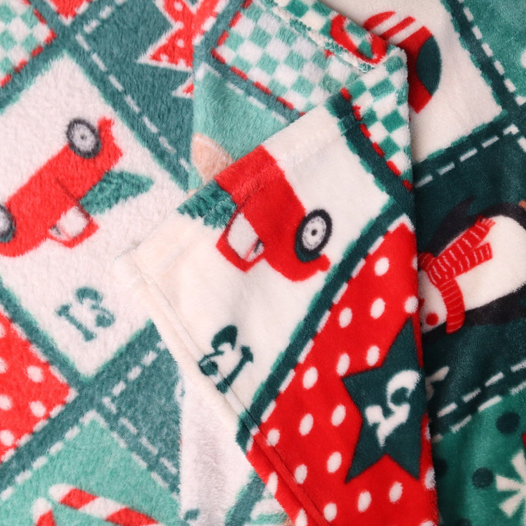 Cozy Blanket Printed Blanket Throw Christmas Blanket - 300 GSM Fleece Blanket Throw Size Blanket for Home Decoration,...