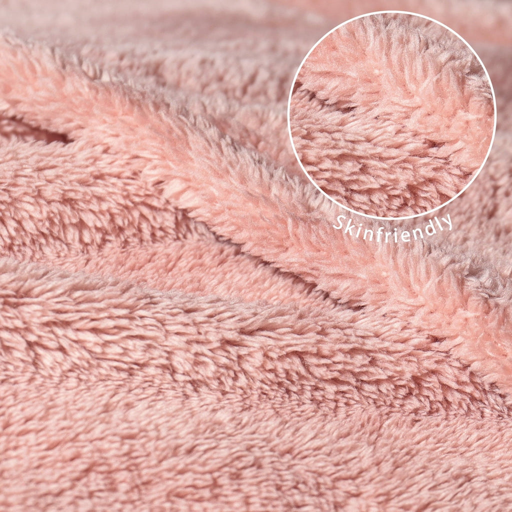 Soft Fleece Throw Blanket for Couch, Super Soft Velvet Plush Bed Blanket, 50x60 Inches, Pink