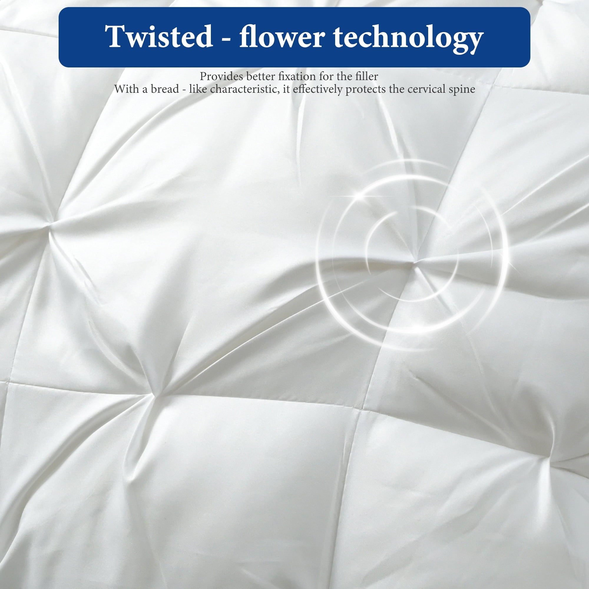 2-Pack Luxurious Hotel-Quality ,Resistant to Flattening, All-Season,White