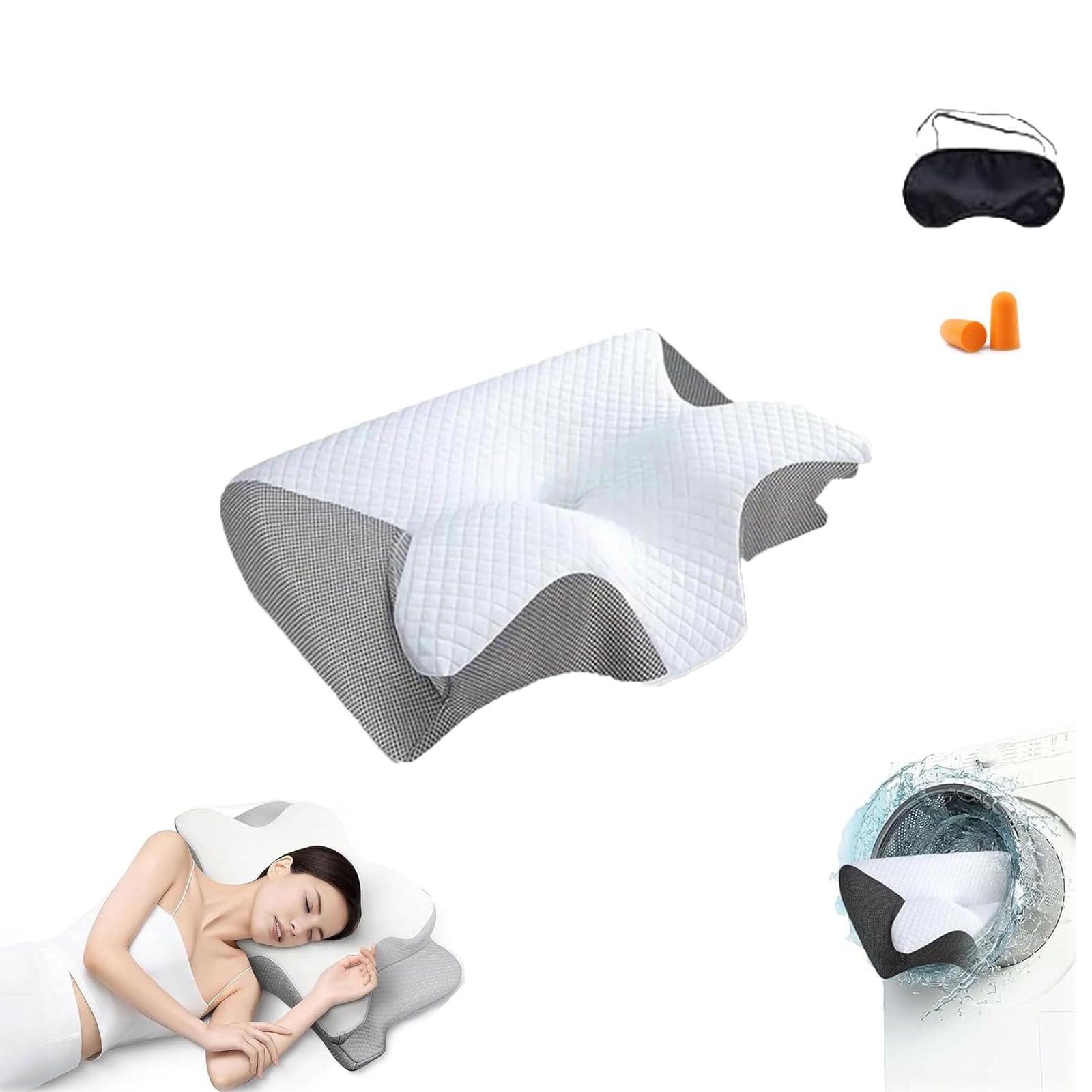 Airway Pro Sleep Apnea Pillow, Airway Pro Cervical Pillow - All-Night Neck Support, Ergonomic Pillows for All Sleepin...