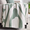 Chenille Jacquard Soft Throw Blanket, Soft Sea