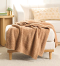 Cozy Knit Throw, Dark Caramel, 50x72"