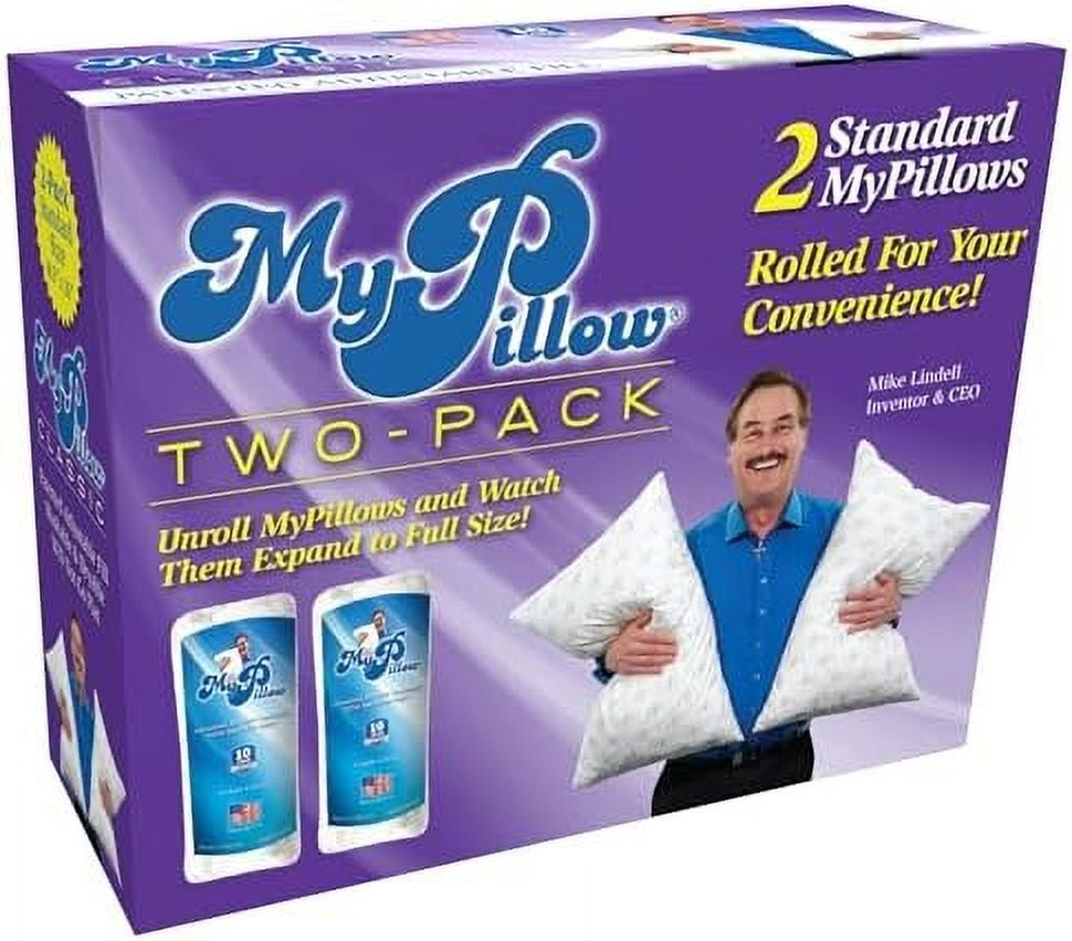 Bedding Bed Pillows for Sleeping Standard Size, Set of 2, Back, Stomach or Side Sleepers - Classic Pillow (Standard, ...