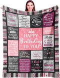 Birthday Gifts for Women Girls Throw Blanket, Happy Birthday Decorations for Women, Gifts for Women Birthday Unique, ...