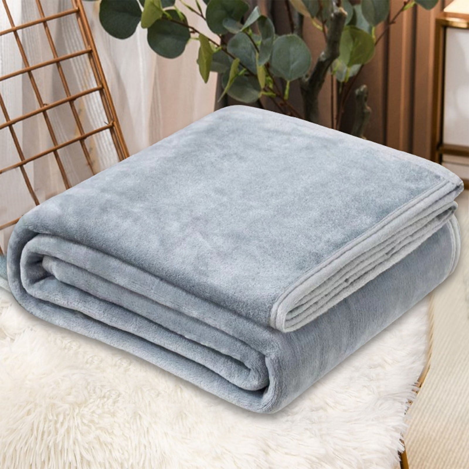 Under $5 Flannel Blanket 27.56X39.37 Inches Blanket Soft Cozy Throw Blanket for Couch, Bed, Household Blanket for All...