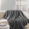 Grey Fleece Throw Blanket for Couch - Super Soft Cozy Blankets for Women, Girls, 50x60 inches