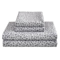 Floral King Sheets, Soft Breathable Microfiber Printed Bed Sheet Set, Deep Pocket Non-Slip Fitted Sheet Included