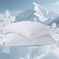 2-Pack Adjustable Cooling Bed Pillows, Shredded Memory Foam Pillows Set of 2, Standard Queen, Dual Sides