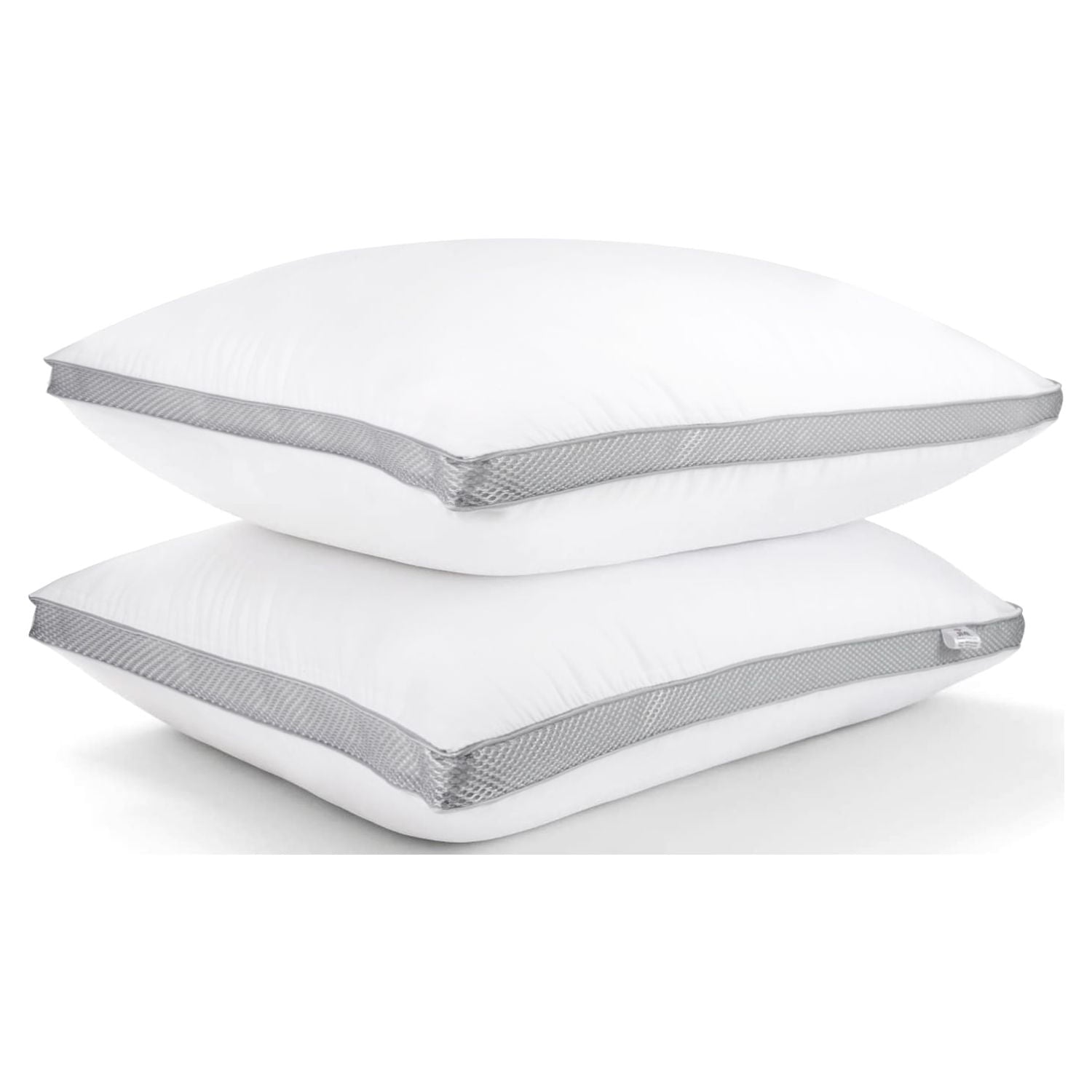 2 Pack Cotton Down Alternative Pillows,Queen Size Bed Pillows Gusseted Hypoallergenic