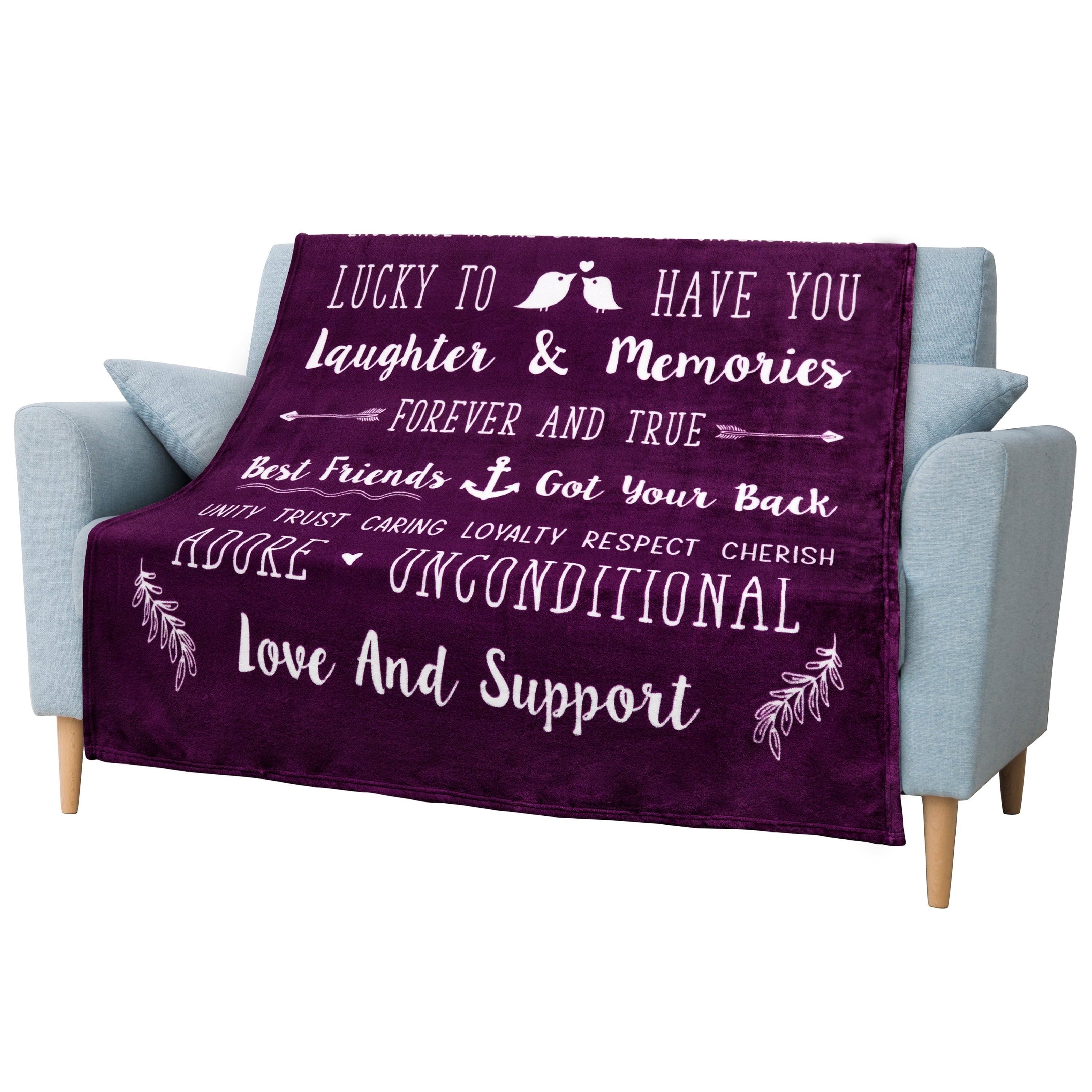 Best Friend Blanket, Friendship Gifts for Women Birthday Soul Sister Long Distance Bestie, Soft Cozy Fleece Throw Bla...