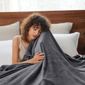 Fleece Throw Blanket, Fuzzy Soft Lightweight Blankets for Bed, Sofa, Suitable for All Season, Grey, 50x60 inches